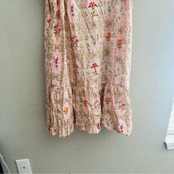 Agua Bendita Target Dainty Floral Tile Flutter Sleeve Mini Dress Size XXL - Picture 6 of 12